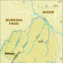 Bénin : carte physique - crédits : Encyclopædia Universalis France