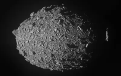 Astéroïde Dimorphos - crédits : NASA/ Johns Hopkins APL