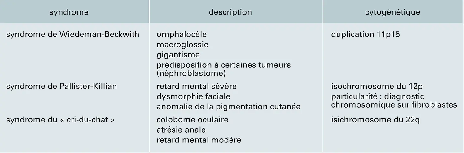 Microduplications des autosomes