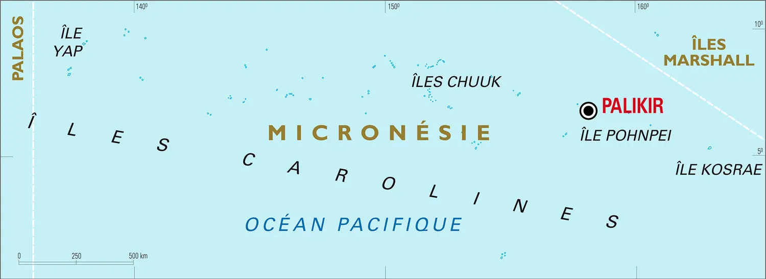 Micronésie : carte générale
