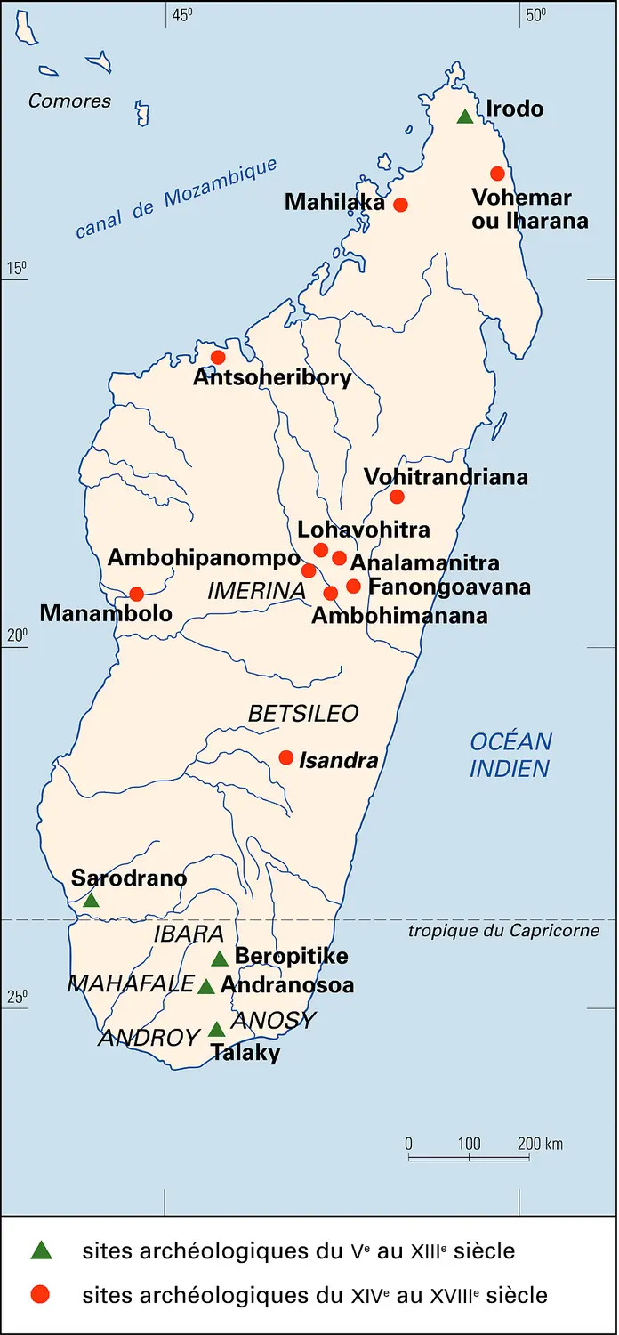 Madagascar : sites archéologiques
