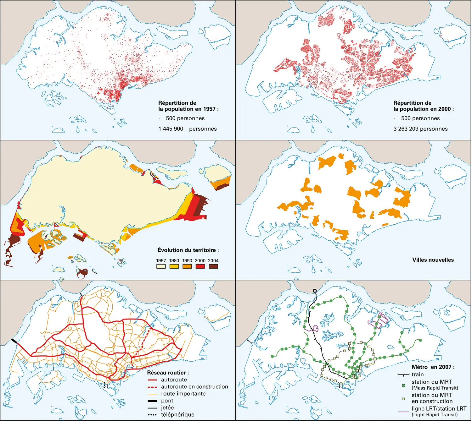 Singapour : population et transports