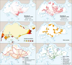 Singapour : population et transports - crédits : Encyclopædia Universalis France