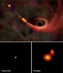 Destruction d’étoile par un trou noir géant - crédits : M. Weiss, S. Komossa/ CXC/ NASA