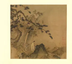 <em>Érudit regardant une cascade</em>, Ma Yuan - crédits : Courtesy of the Metropolitan Museum of Art, New York City, C. C. Wang Family, Gift of The Dillon Fund, 1973