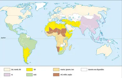 Les régimes alimentaires dans le monde - crédits : Encyclopædia Universalis France