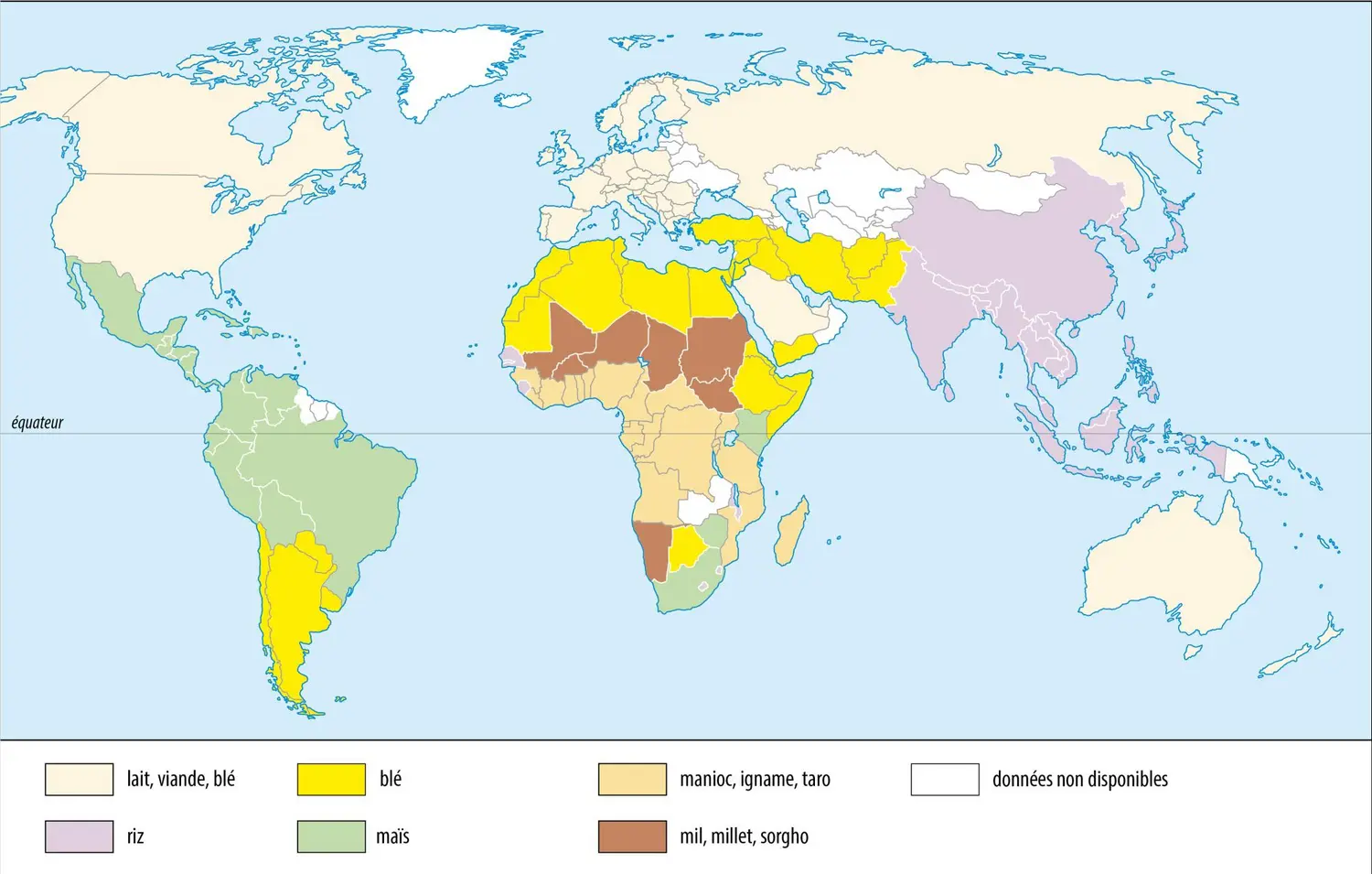 Les régimes alimentaires dans le monde