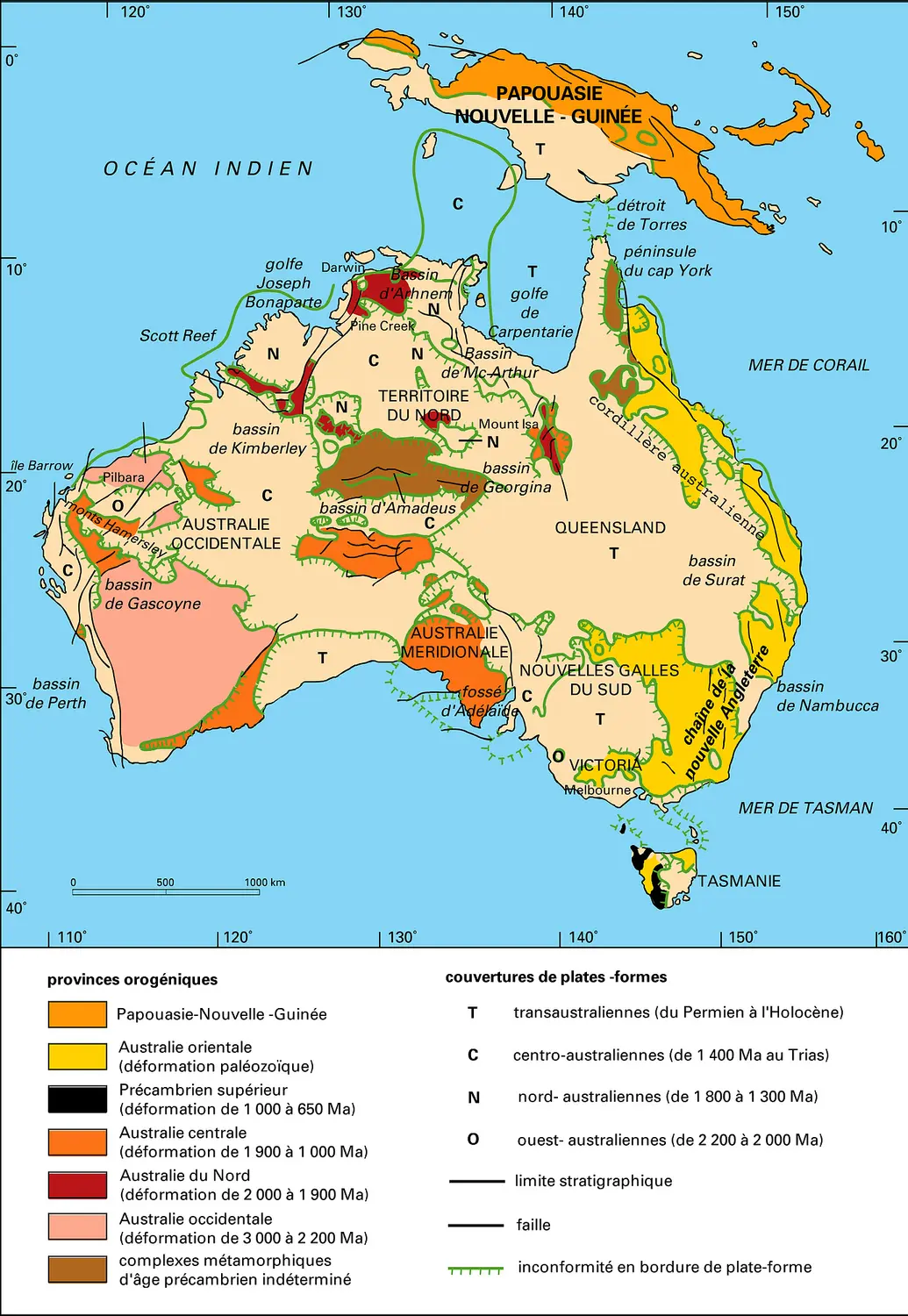 Unités structurales de l'Australie