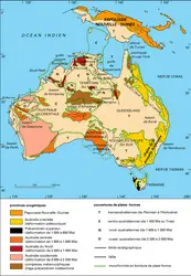 Unités structurales de l'Australie - crédits : Encyclopædia Universalis France