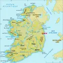 Irlande : carte physique - crédits : Encyclopædia Universalis France