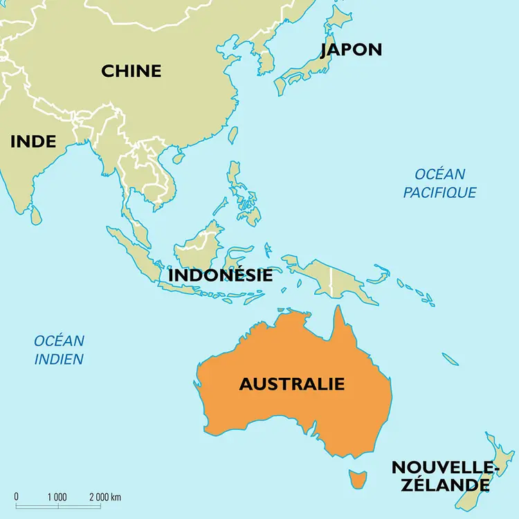 Australie : carte de situation