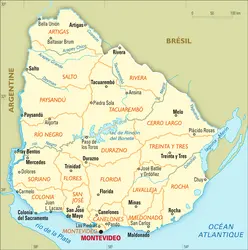 Uruguay : carte administrative - crédits : Encyclopædia Universalis France