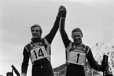 Jean-Claude Killy et Guy Périllat - crédits : Universal/ Corbis/ VCG/ Getty Images