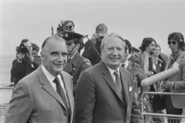 Georges Pompidou et Edward Heath, 1972 - crédits : Dove/ Daily Express/ Hulton Archive/ Getty Images