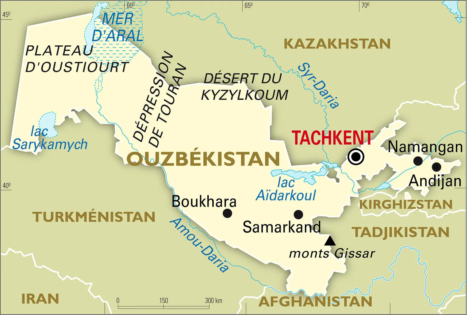 Ouzbékistan : carte générale