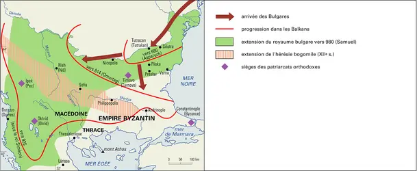 Bulgarie, VII<sup>e</sup>-XII<sup>e</sup> siècle - crédits : Encyclopædia Universalis France