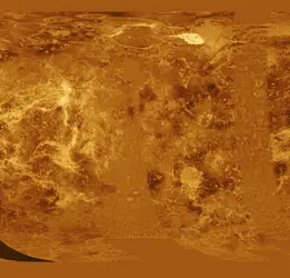 Vénus : surface (partie occidentale) - crédits : Courtesy NASA / Jet Propulsion Laboratory