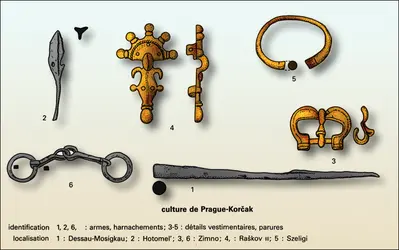 Culture matérielle du V<sup>e</sup> au VII<sup>e</sup> s. (1) - crédits : Encyclopædia Universalis France