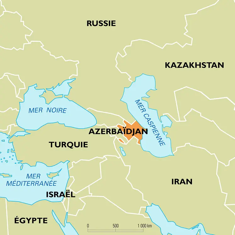 Azerbaïdjan : carte de situation