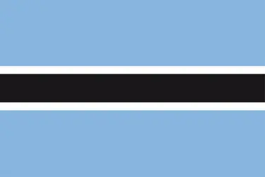 Botswana : drapeau - crédits : Encyclopædia Universalis France