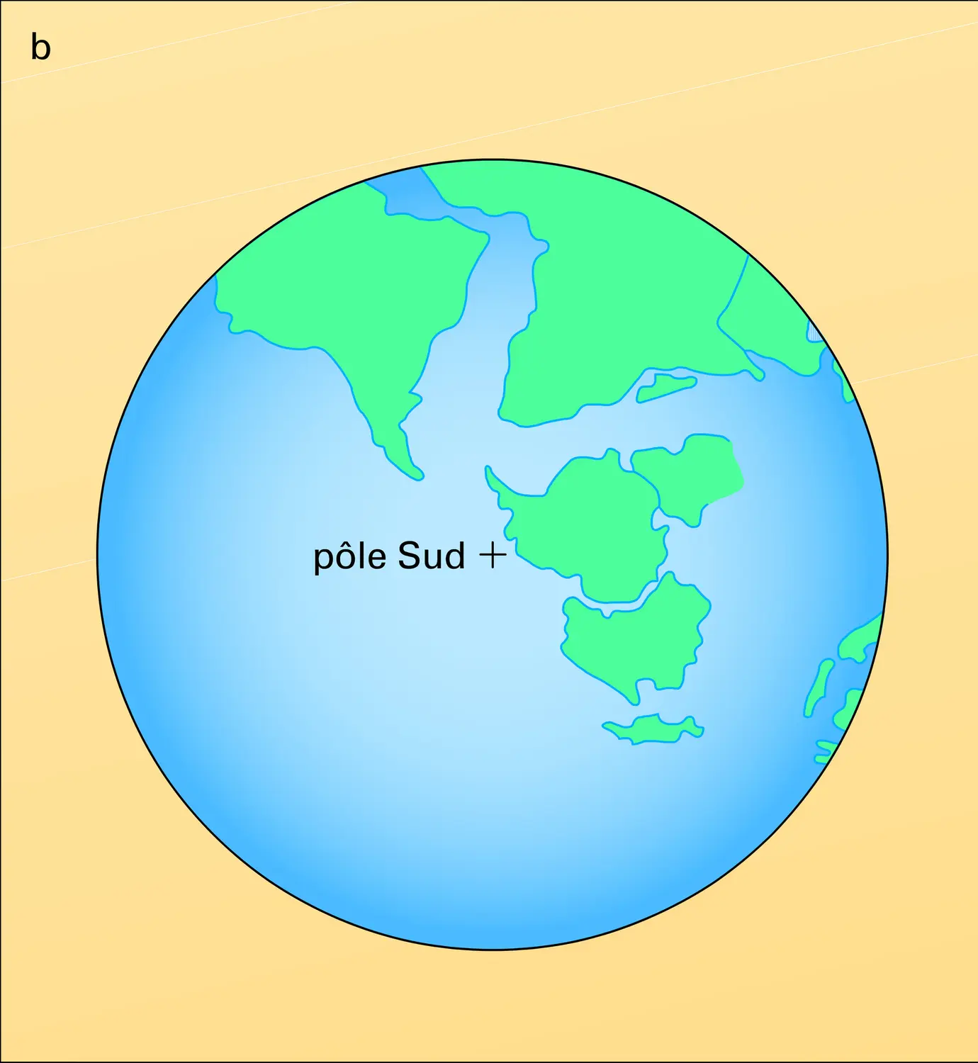 Évolution des continents de l'hémisphère Sud - vue 2