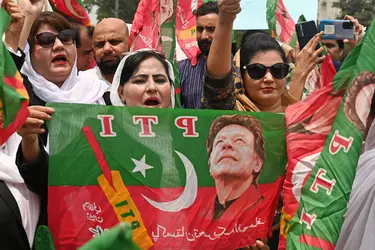 Condamnation de l’opposant Imran Khan au Pakistan, 2023 - crédits : Arif Ali/  AFP
