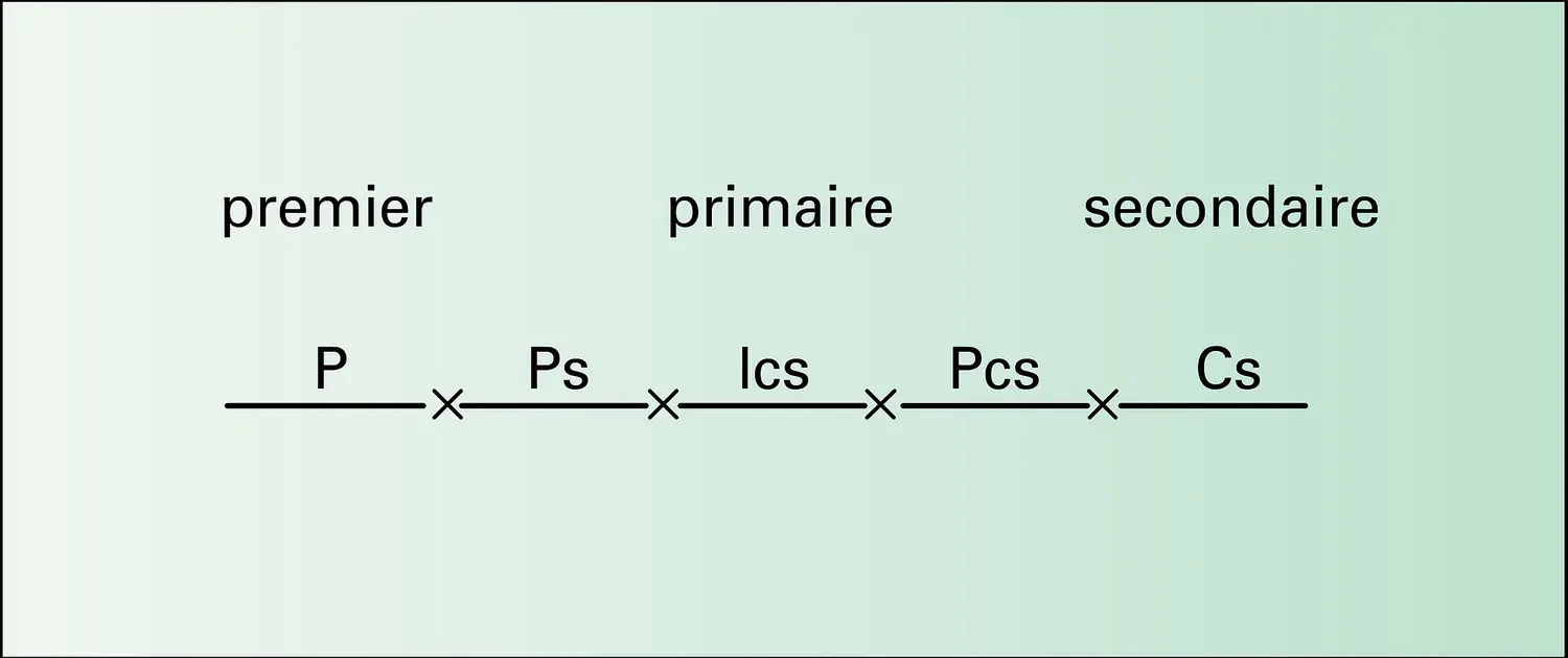 Graphe des lignes du schéma de Freud