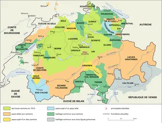 Suisse, XVI<sup>e</sup> siècle - crédits : Encyclopædia Universalis France