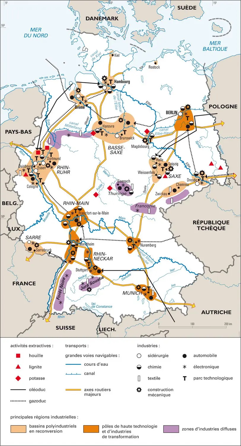 Allemagne unie : espace industriel