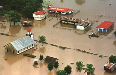 Dégâts provoqués par cyclone Mitch au Nicaragua, 1998 - crédits : Jairo Cajina/ AFP