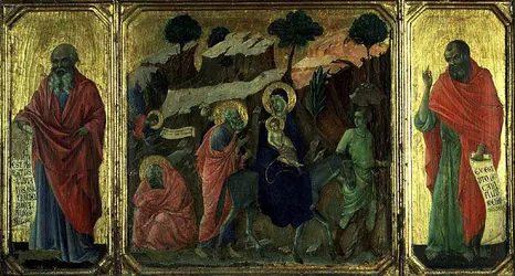 <it>La Fuite en Égypte</it>, Duccio di Buoninsegna - crédits :  Bridgeman Images 