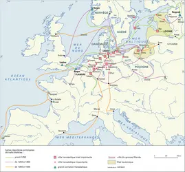 Hanse : expansion du commerce - crédits : Encyclopædia Universalis France