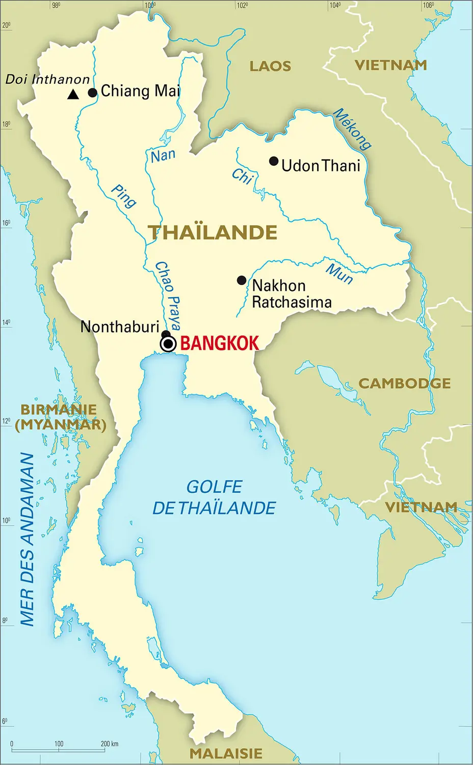 Thaïlande : carte générale