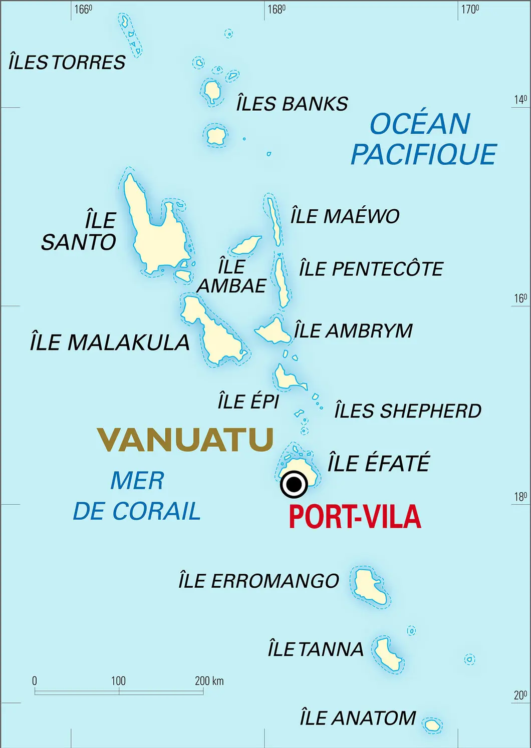 Vanuatu : carte générale