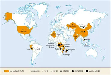 La peste dans le monde (2013) - crédits : Encyclopædia Universalis France