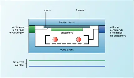 Photographie numérique : système d'exposition VF (<it>vacuum fluorescent</it>) - crédits : Encyclopædia Universalis France