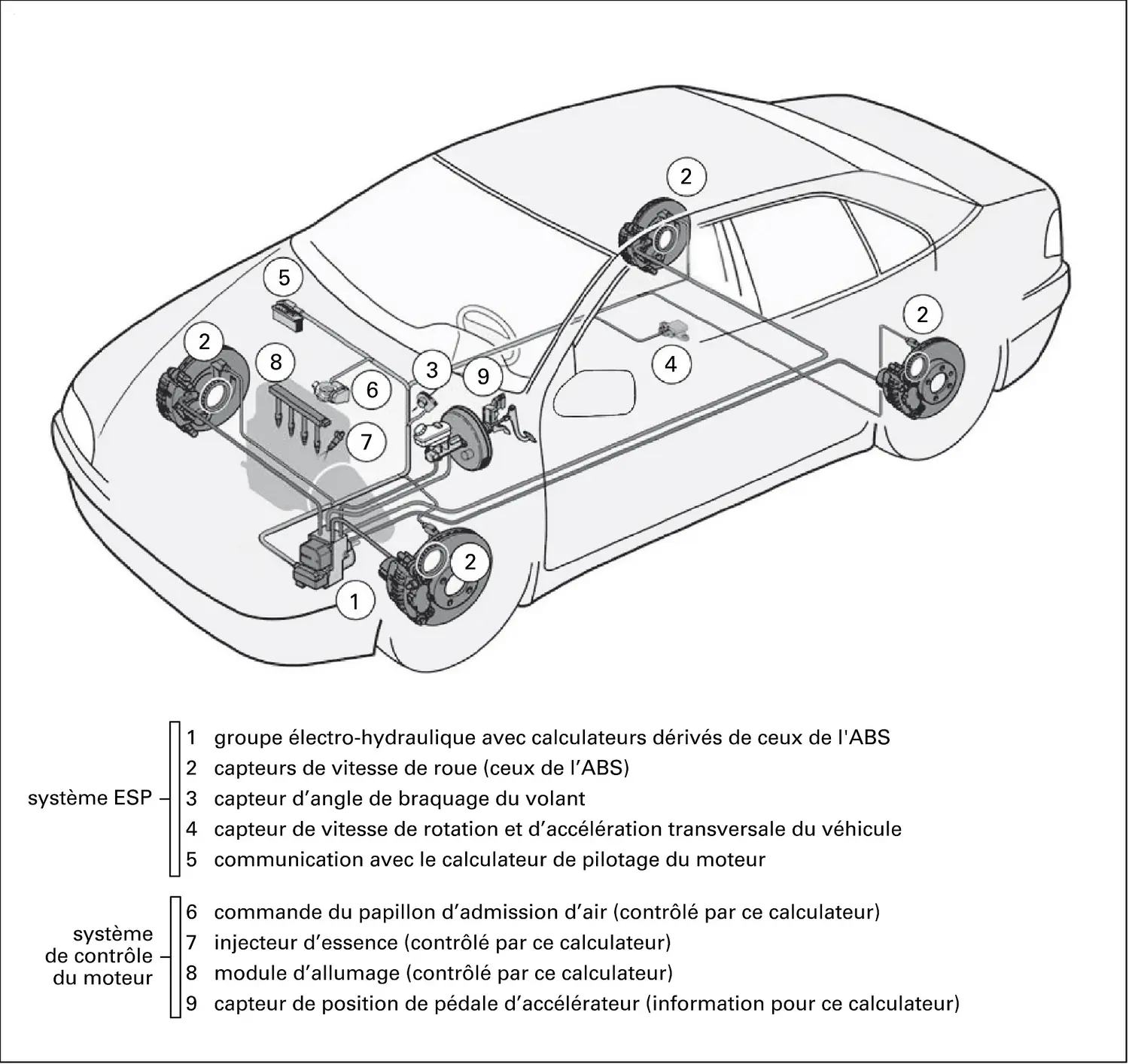 Automobile : contrôle de trajectoire ESP