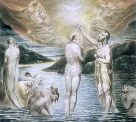 <it>Baptême du Christ</it>, W. Blake - crédits : W. Blake/  Bridgeman Images 