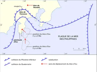 Collisions de la région d'Izu - crédits : Encyclopædia Universalis France
