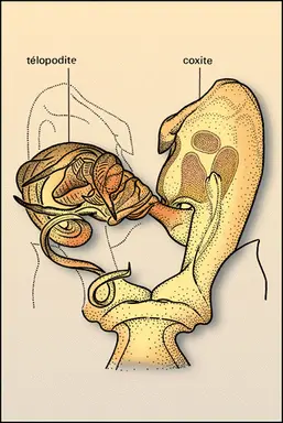 Diplopode : gonopodes