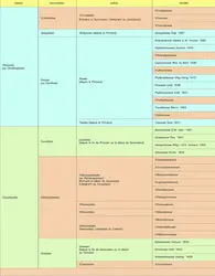 Sous-embranchement des <rm>Pinophytina</rm> ou <rm>Gymnospermae</rm> (gymnospermes) : classes, sous-classes, ordres, familles - crédits : Encyclopædia Universalis France