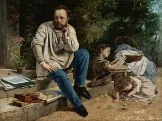 <it>Pierre Joseph Proudhon et ses enfants</it>, G. Courbet - crédits : Heritage Art/ Heritage Images/ Getty Images