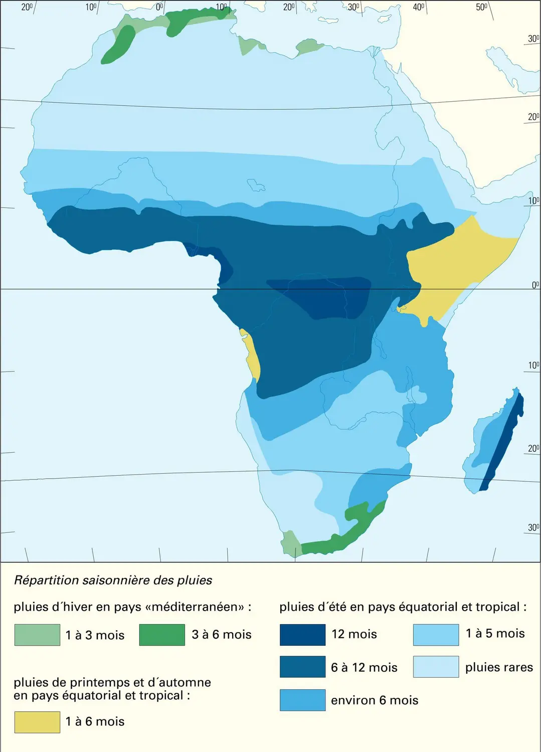 Afrique : climat - vue 1