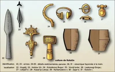 Culture matérielle du V<sup>e</sup> au VII<sup>e</sup> s. (4) - crédits : Encyclopædia Universalis France