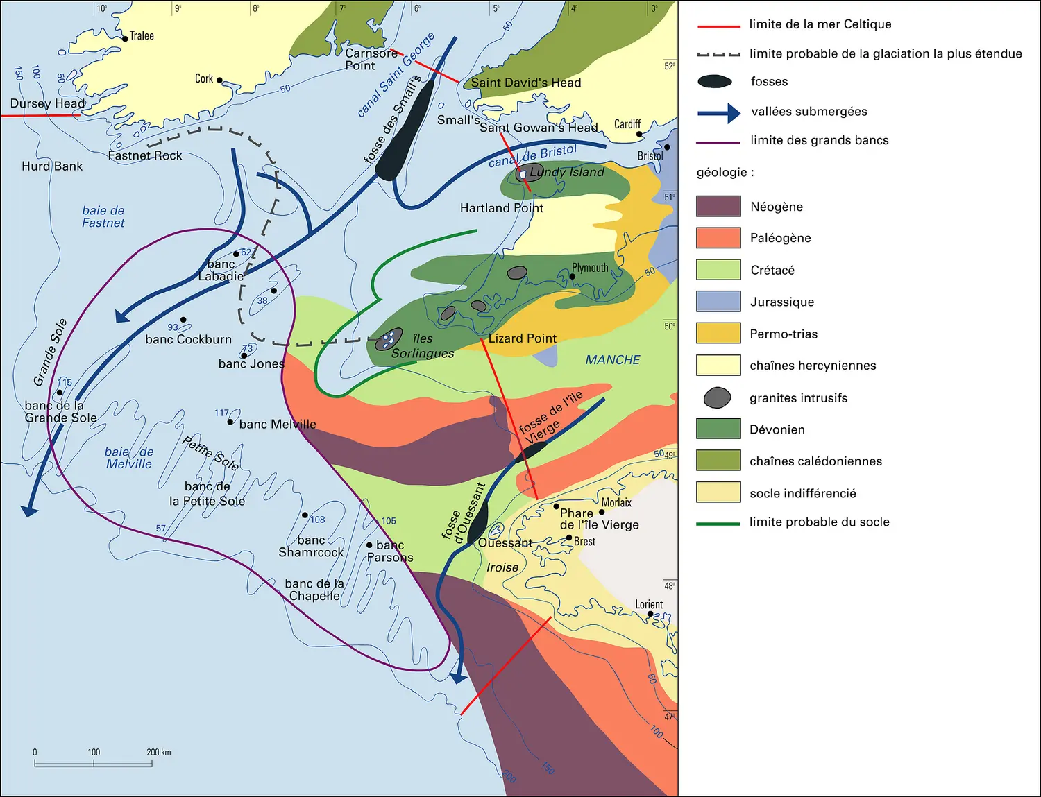 Mer Celtique : nomenclature et morphologie