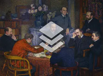 <em>Une lecture</em>, T. van Rysselberghe - crédits : Erich Lessing/ AKG-images