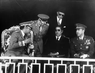 Hassan II, roi du Maroc, 1965 - crédits : Keystone/ Hulton Royals Collection/ Getty Images