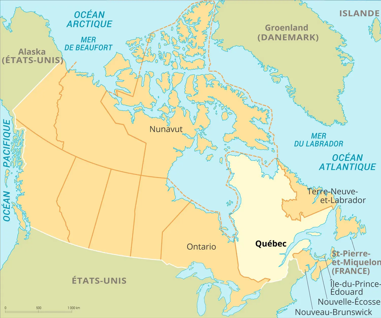 Québec : carte de situation