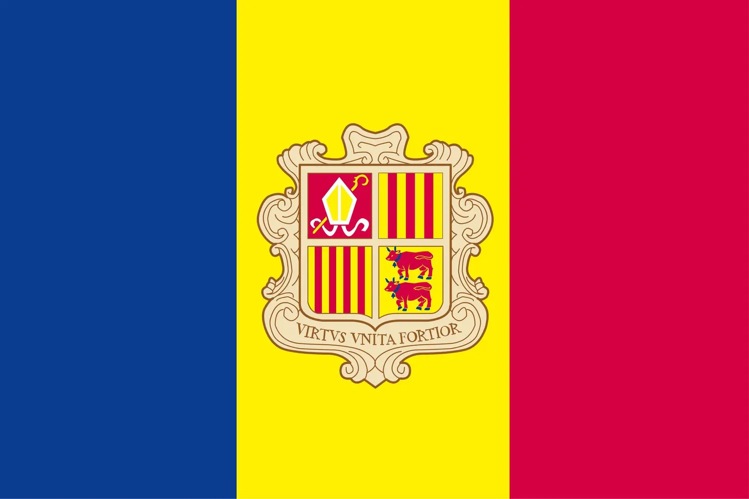 Andorre : drapeau