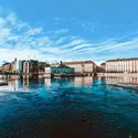 Le Rhône et le centre-ville de Genève - crédits : AleksandarGeorgiev/ Getty Images